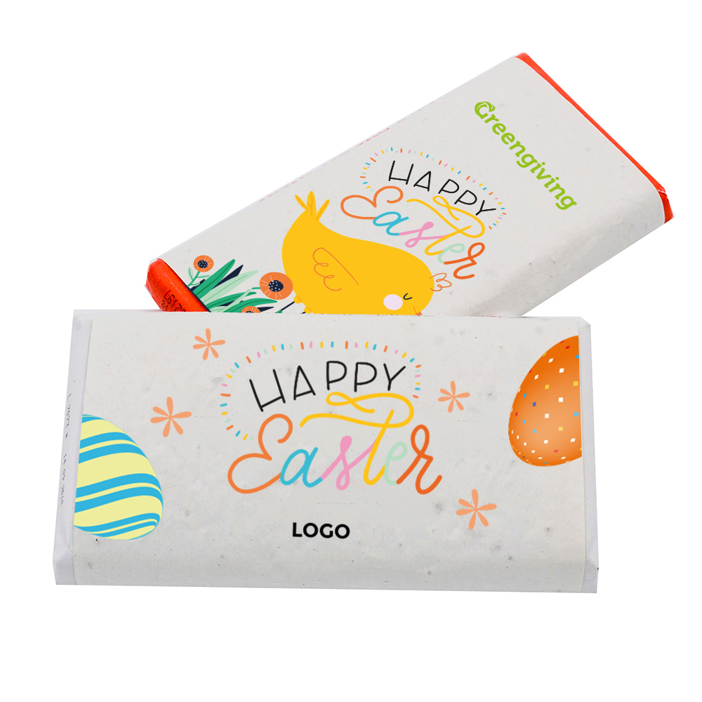 Barre de Pâques Tony's (180 g) emballage en papier à semences